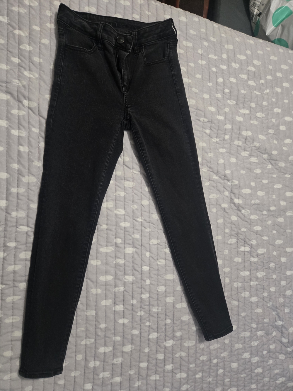 American Eagle Outfitters Black/Charcoal Skinny Jeans